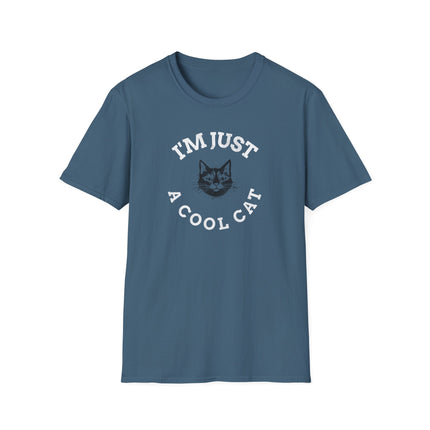 Cool Cat Women's Tee - Unisex Softstyle T-Shirt, Kitty Lover Graphic Shirt, Funny Cat Tee, Cute Cat Print Top, Cat Mom Gift