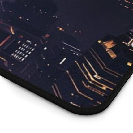 Cosmic Cityscape Desk Mat, Unique Gaming Mouse Pad, Outer Space Office Decor, Nebula Desk Accessory, Celestial Desk Protector