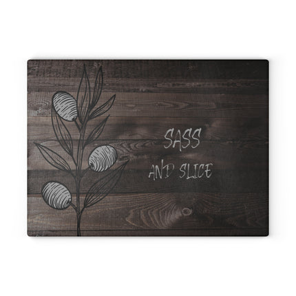 Sass and Slice glass Cutting Board