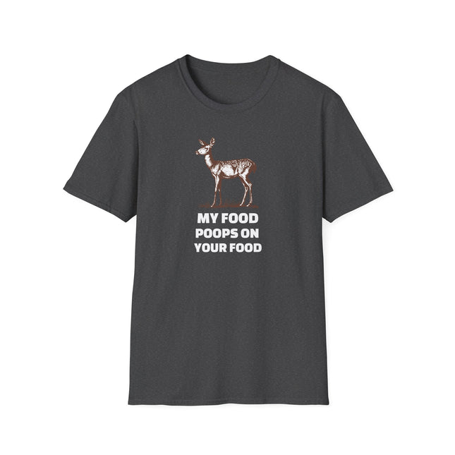 Deer Hunting Unisex Tee, Funny Food Poop Shirt, Hunting Gift, Outdoor Apparel, Wildlife Lover Gift