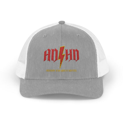 ADHD Highway to Oh Look a Squirrel Snapback Trucker Cap - Funny Design, Gift for ADHD, Distraction, ADHD Awareness, Snapback Cap, Trucker