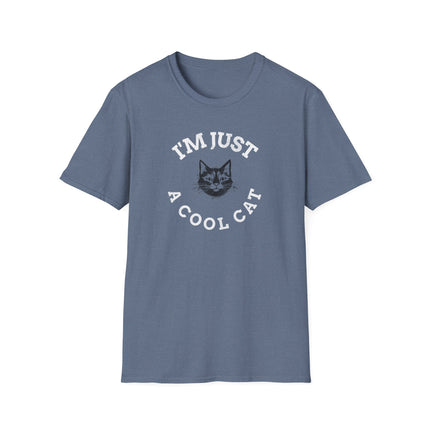 Cool Cat Women's Tee - Unisex Softstyle T-Shirt, Kitty Lover Graphic Shirt, Funny Cat Tee, Cute Cat Print Top, Cat Mom Gift