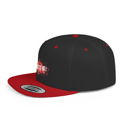 Hard to Kill Flat Bill Snapback Hat - Durable Snapback Cap for Men and Women, Cool Snapback Hat, Stylish Snapback Cap, Trendy Flat Bill Cap,