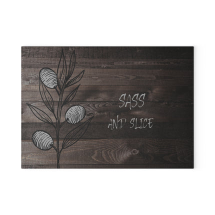 Sass and Slice glass Cutting Board