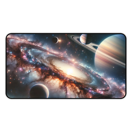 Cosmic Galaxy Desk Mat, Solar System Mouse Pad, Outer Space Keyboard Mat, Celestial Desk Accessory, Astronomical Desk Protector, Gamer Gift