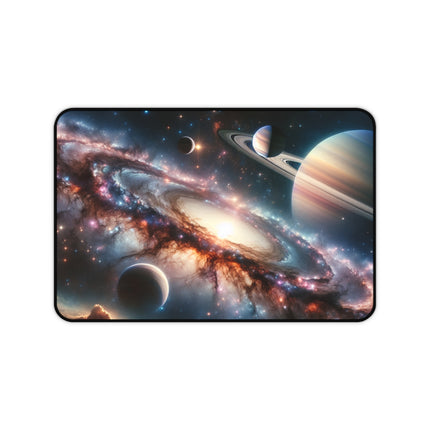 Cosmic Galaxy Desk Mat, Solar System Mouse Pad, Outer Space Keyboard Mat, Celestial Desk Accessory, Astronomical Desk Protector, Gamer Gift