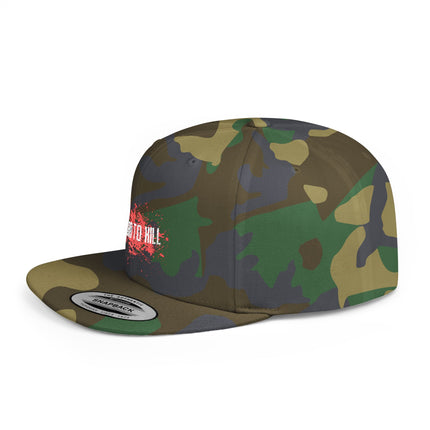 Hard to Kill Flat Bill Snapback Hat - Durable Snapback Cap for Men and Women, Cool Snapback Hat, Stylish Snapback Cap, Trendy Flat Bill Cap,