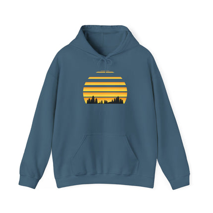 Sunset Camping Hoodie, Nature Lover Pullover, Outdoor Adventure Sweatshirt, Mountain Expedition Jumper, Wilderness Sunset Sweater