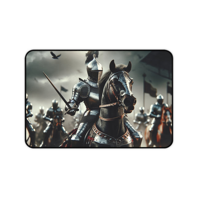 Medieval Knight Desk Mat, Gaming Mouse Pad, Office Decor, Work Desk Accessories, Desk Organizer, Gift for Him, Gamer Gift