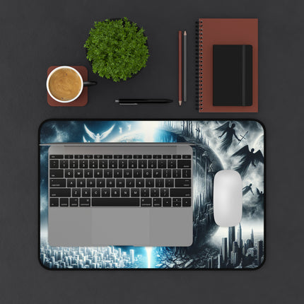Heaven and Hell Earth Desk Mat, Galaxy Mouse Pad, Outer Space Desk Accessories, Astronomy Office Decor, Celestial Computer Mat