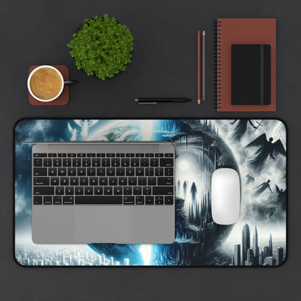 Heaven and Hell Earth Desk Mat, Galaxy Mouse Pad, Outer Space Desk Accessories, Astronomy Office Decor, Celestial Computer Mat