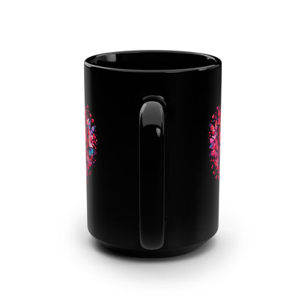 Butterfly Mug, 15oz - Heart Shaped Design, Gift for Her, Coffee Lover Gift, Unique Gift, Butterfly Teacup,