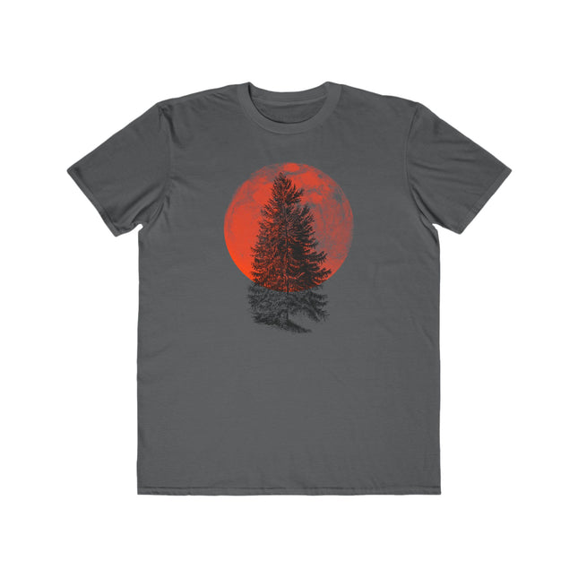 Mountain Camping Tee, Outdoor Adventure Shirt, Hiking Tshirt, Nature Lover Top, Blood Moon Men's Fashion, Lightweight Tee