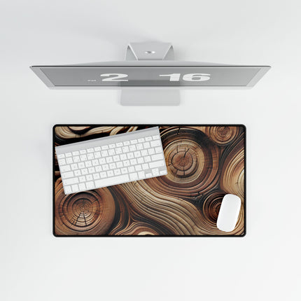Desk Mats, Wood Grain Effect Non-Slip Desk Pad, Rustic Office Table Protector, Neoprene Mouse Pad, Gamer Mat, Unique Gift, Home Decor