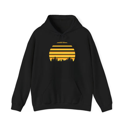 Sunset Camping Hoodie, Nature Lover Pullover, Outdoor Adventure Sweatshirt, Mountain Expedition Jumper, Wilderness Sunset Sweater