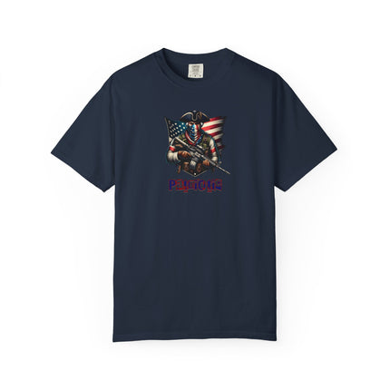 Patriotic minuteman T-shirt, 4th of July Tee, Independence Day Top, Red White Blue Graphic Tee, Memorial Day, Gift for Him
