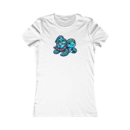 Sea Turtle Tee, Women's Ocean Graphic T-Shirt, Beach Animal Lover Gift, Coastal Theme Top, Marine Life Shirt, Summer Tee for Her