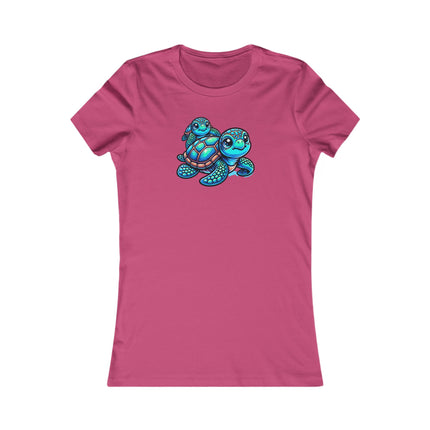 Sea Turtle Tee, Women's Ocean Graphic T-Shirt, Beach Animal Lover Gift, Coastal Theme Top, Marine Life Shirt, Summer Tee for Her