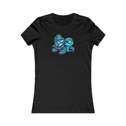 Sea Turtle Tee, Women's Ocean Graphic T-Shirt, Beach Animal Lover Gift, Coastal Theme Top, Marine Life Shirt, Summer Tee for Her