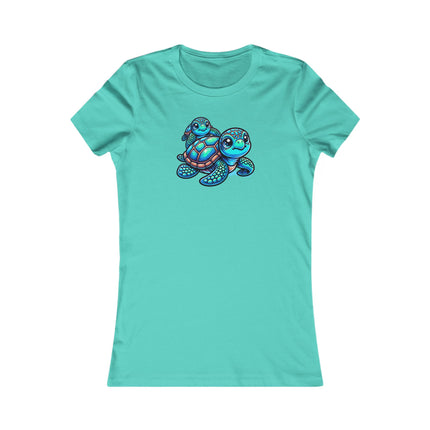 Sea Turtle Tee, Women's Ocean Graphic T-Shirt, Beach Animal Lover Gift, Coastal Theme Top, Marine Life Shirt, Summer Tee for Her