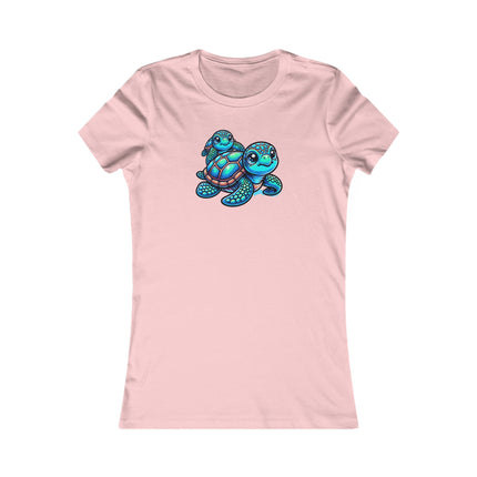 Sea Turtle Tee, Women's Ocean Graphic T-Shirt, Beach Animal Lover Gift, Coastal Theme Top, Marine Life Shirt, Summer Tee for Her