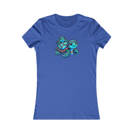 Sea Turtle Tee, Women's Ocean Graphic T-Shirt, Beach Animal Lover Gift, Coastal Theme Top, Marine Life Shirt, Summer Tee for Her