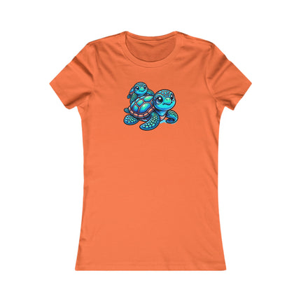 Sea Turtle Tee, Women's Ocean Graphic T-Shirt, Beach Animal Lover Gift, Coastal Theme Top, Marine Life Shirt, Summer Tee for Her