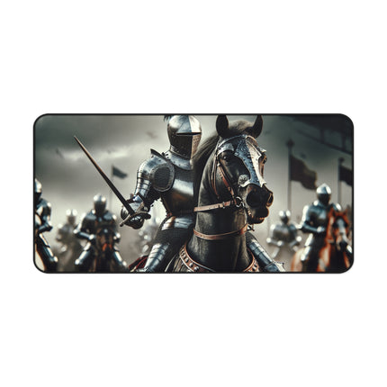 Medieval Knight Desk Mat, Gaming Mouse Pad, Office Decor, Work Desk Accessories, Desk Organizer, Gift for Him, Gamer Gift
