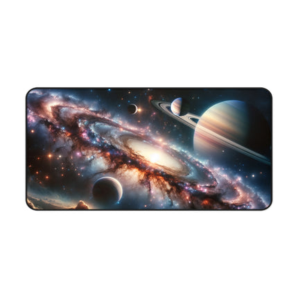 Cosmic Galaxy Desk Mat, Solar System Mouse Pad, Outer Space Keyboard Mat, Celestial Desk Accessory, Astronomical Desk Protector, Gamer Gift