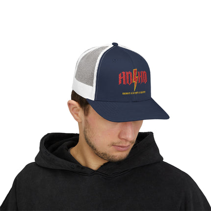 ADHD Highway to Oh Look a Squirrel Snapback Trucker Cap - Funny Design, Gift for ADHD, Distraction, ADHD Awareness, Snapback Cap, Trucker