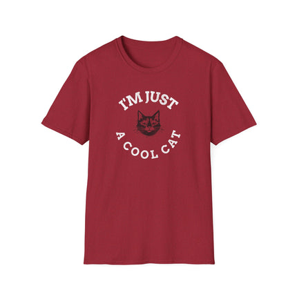 Cool Cat Women's Tee - Unisex Softstyle T-Shirt, Kitty Lover Graphic Shirt, Funny Cat Tee, Cute Cat Print Top, Cat Mom Gift