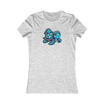 Sea Turtle Tee, Women's Ocean Graphic T-Shirt, Beach Animal Lover Gift, Coastal Theme Top, Marine Life Shirt, Summer Tee for Her