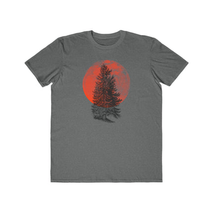 Mountain Camping Tee, Outdoor Adventure Shirt, Hiking Tshirt, Nature Lover Top, Blood Moon Men's Fashion, Lightweight Tee