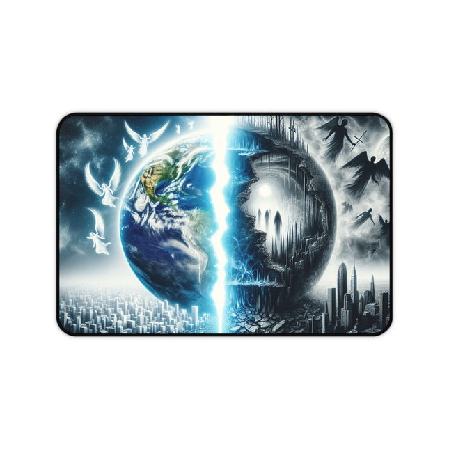 Heaven and Hell Earth Desk Mat, Galaxy Mouse Pad, Outer Space Desk Accessories, Astronomy Office Decor, Celestial Computer Mat