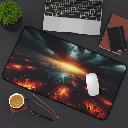 Desk Mat, Fire Crystal Seascape Mousepad, Ocean Desk Accessory, Office Decor, Work-from-home Gift, Gaming Pad, Gift for Him