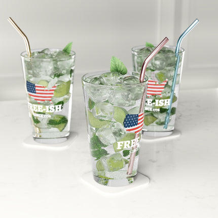 Pint Glass - Patriotic 16oz Cup for Independence Day Party, American History Enthusiast, Fourth of July Celebrations, USA Gift, Declaration