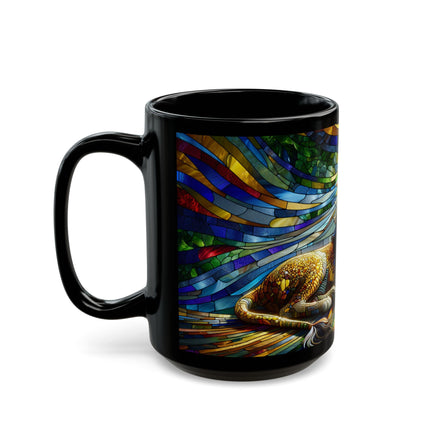 Stained-Glass Effect Mug, Lion Coffee Cup, Colorful Tea Mug, Glass Effect Drinkware, Animal Lover Gift, Gift for Her, Unique Gift