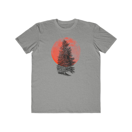 Mountain Camping Tee, Outdoor Adventure Shirt, Hiking Tshirt, Nature Lover Top, Blood Moon Men's Fashion, Lightweight Tee