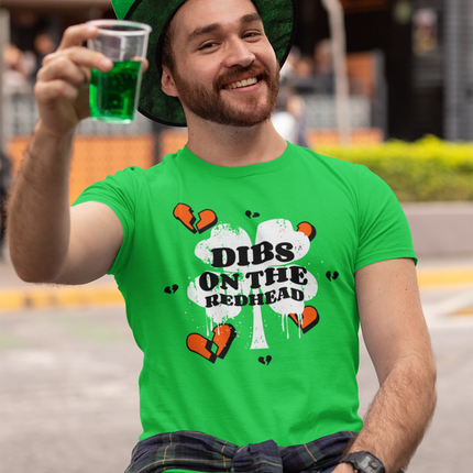 Redhead Irish Graphic Tee, St. Patrick's Day Shirt, Unisex Heavy Cotton Tee, Dibs Gingers Tee, Luck of the Irish T-Shirt, Irish Pride Shirt