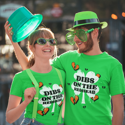 Redhead Irish Graphic Tee, St. Patrick's Day Shirt, Unisex Heavy Cotton Tee, Dibs Gingers Tee, Luck of the Irish T-Shirt, Irish Pride Shirt