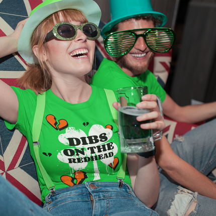 Redhead Irish Graphic Tee, St. Patrick's Day Shirt, Unisex Heavy Cotton Tee, Dibs Gingers Tee, Luck of the Irish T-Shirt, Irish Pride Shirt