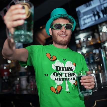Redhead Irish Graphic Tee, St. Patrick's Day Shirt, Unisex Heavy Cotton Tee, Dibs Gingers Tee, Luck of the Irish T-Shirt, Irish Pride Shirt