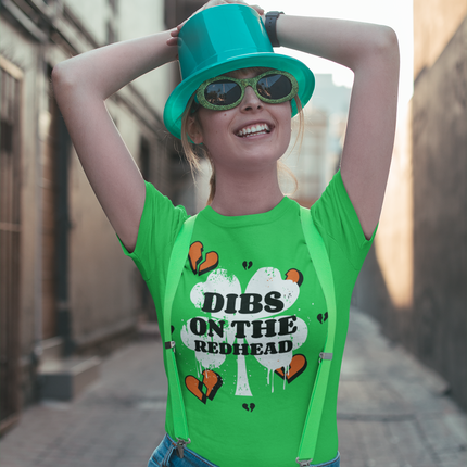 Redhead Irish Graphic Tee, St. Patrick's Day Shirt, Unisex Heavy Cotton Tee, Dibs Gingers Tee, Luck of the Irish T-Shirt, Irish Pride Shirt