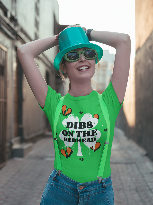 Redhead Irish Graphic Tee, St. Patrick's Day Shirt, Unisex Heavy Cotton Tee, Dibs Gingers Tee, Luck of the Irish T-Shirt, Irish Pride Shirt