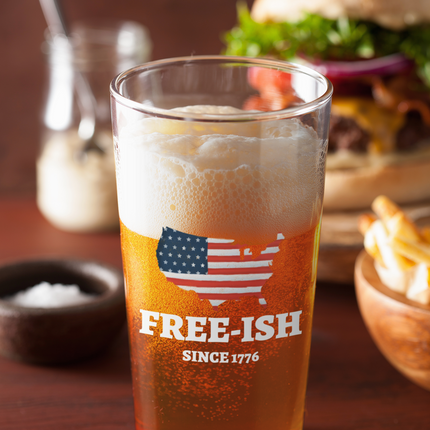 Pint Glass - Patriotic 16oz Cup for Independence Day Party, American History Enthusiast, Fourth of July Celebrations, USA Gift, Declaration
