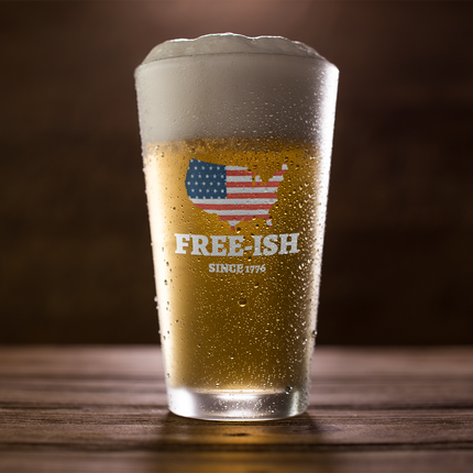 Pint Glass - Patriotic 16oz Cup for Independence Day Party, American History Enthusiast, Fourth of July Celebrations, USA Gift, Declaration