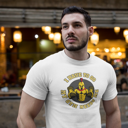 Men's Tee - Funny Gym Workout T-Shirt, Lightweight Fitness Shirt, Athletic Short Sleeve Top, Active Wear for Men, Workout Apparel