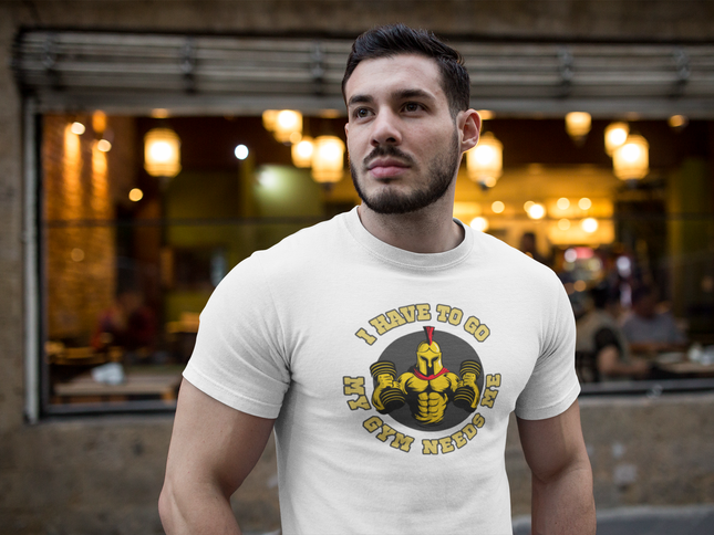 Men's Tee - Funny Gym Workout T-Shirt, Lightweight Fitness Shirt, Athletic Short Sleeve Top, Active Wear for Men, Workout Apparel