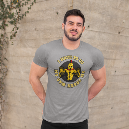 Men's Tee - Funny Gym Workout T-Shirt, Lightweight Fitness Shirt, Athletic Short Sleeve Top, Active Wear for Men, Workout Apparel