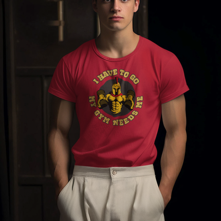 Men's Tee - Funny Gym Workout T-Shirt, Lightweight Fitness Shirt, Athletic Short Sleeve Top, Active Wear for Men, Workout Apparel